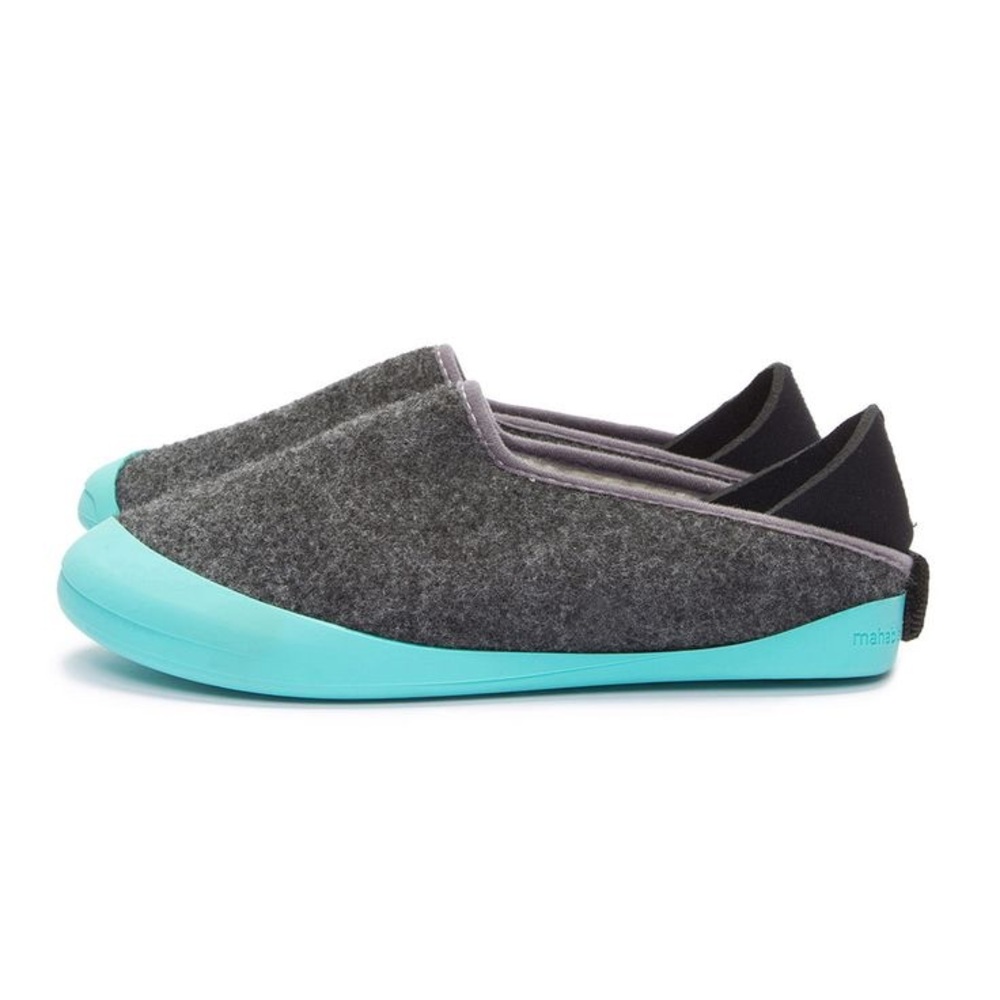 Mahabis Classic Gray Felt Shearling Detachable Slipper Women Size 40 EU 9 US 8.5